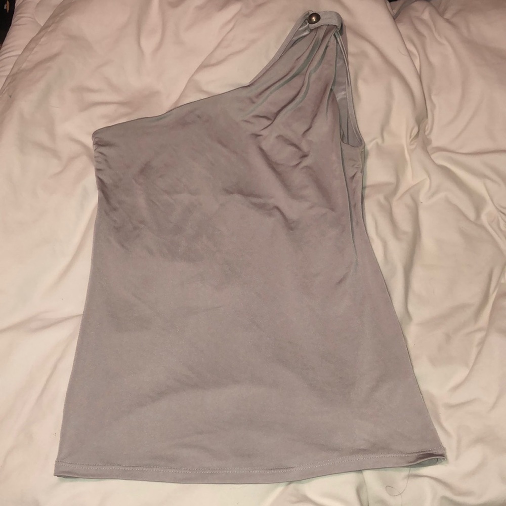 Silky one shoulder top!